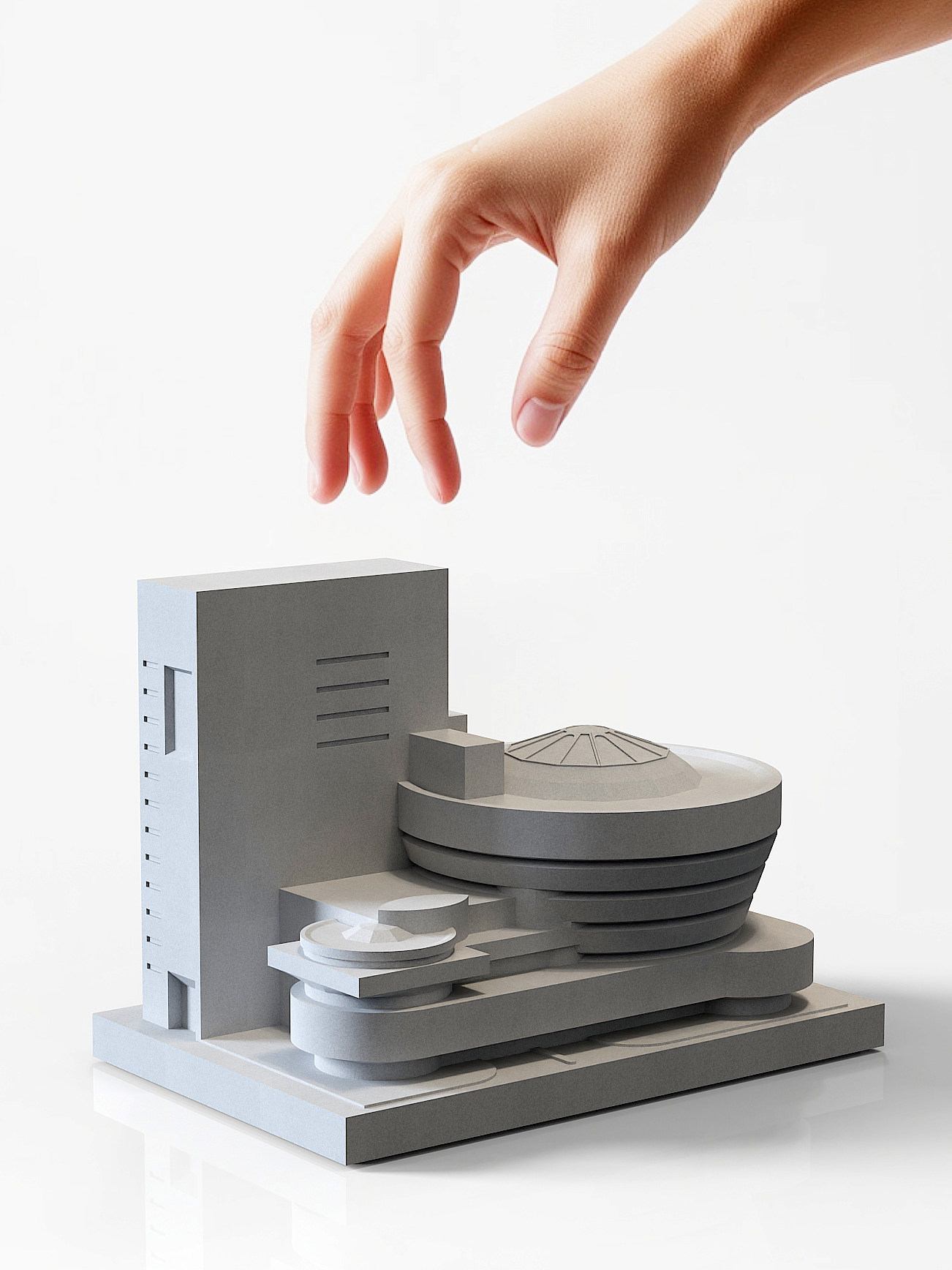 Guggenheim Museum Concrete Architectural Model by Myron Design
